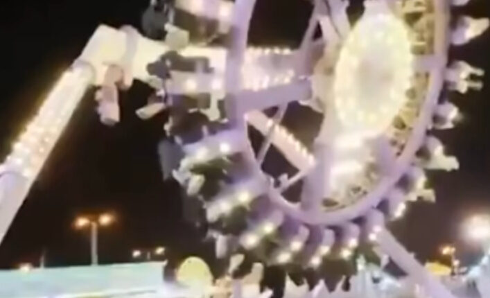 سقوط لعبة ملاهي في السعودية